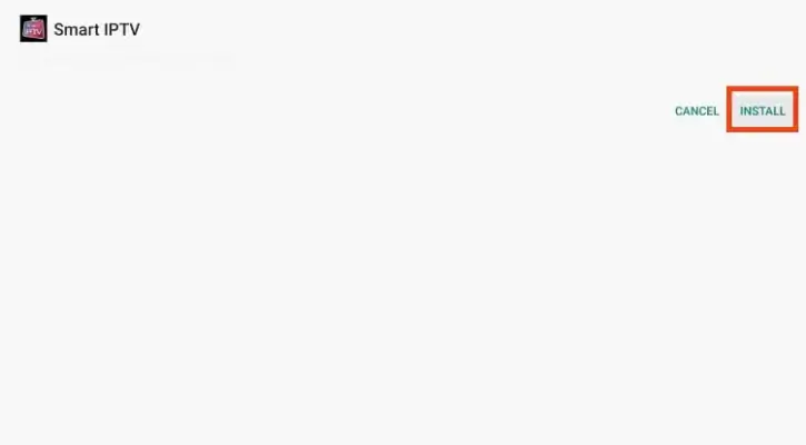 Kliknięcie przycisku "Zainstaluj" na stronie przekierowania w aplikacji Downloader.

